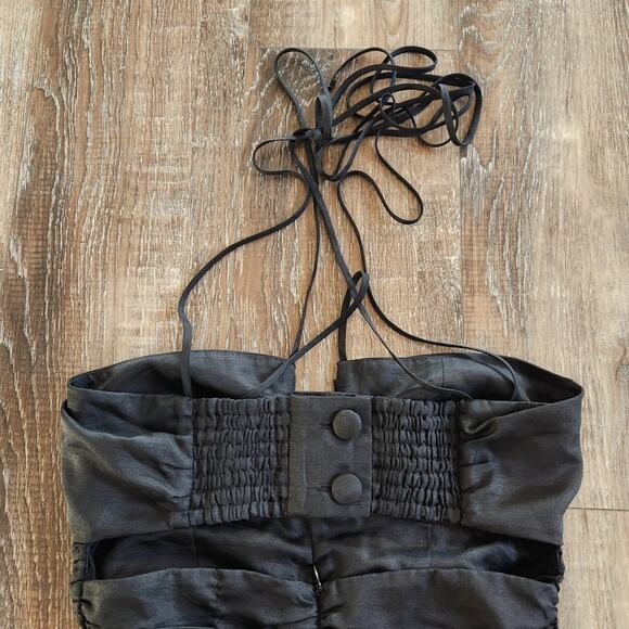 Marianna Senchina Rosemary Dress Black Small Sleeveless *Missing Neck Tie* - Picture 7 of 11